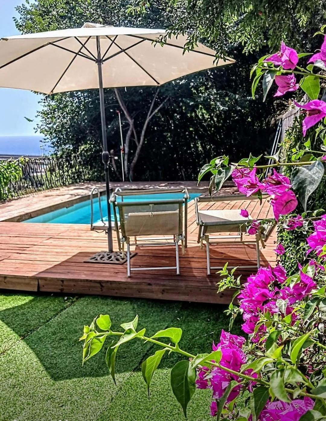 Flat With Panoramic Terrace And Private Pool Mt5X3 Apartment Taormina Luaran gambar